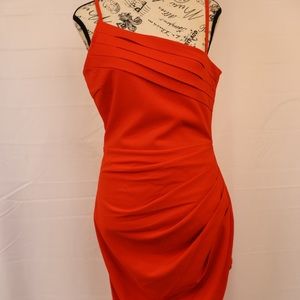 Lavish Alice size 6 orange bodycon dress